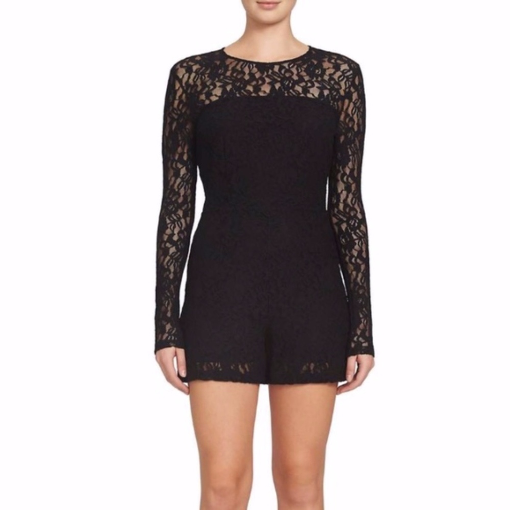 1. State Long Sleeve Lace Romper
